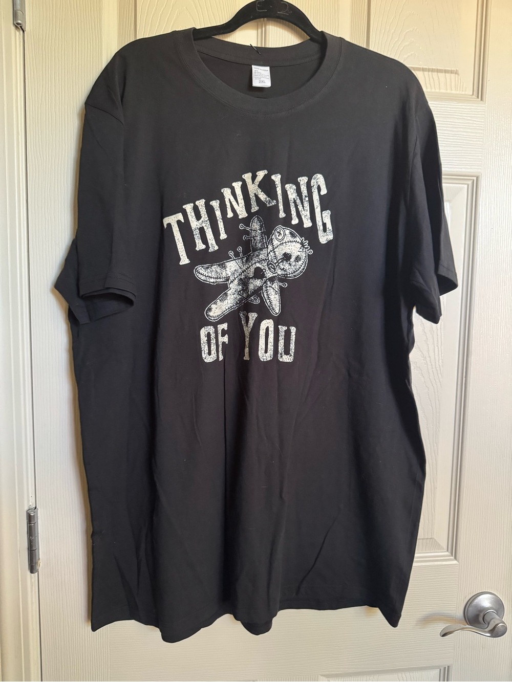 NWT Black 'Thinking Of You' Funny Halloween Tee, 2XL